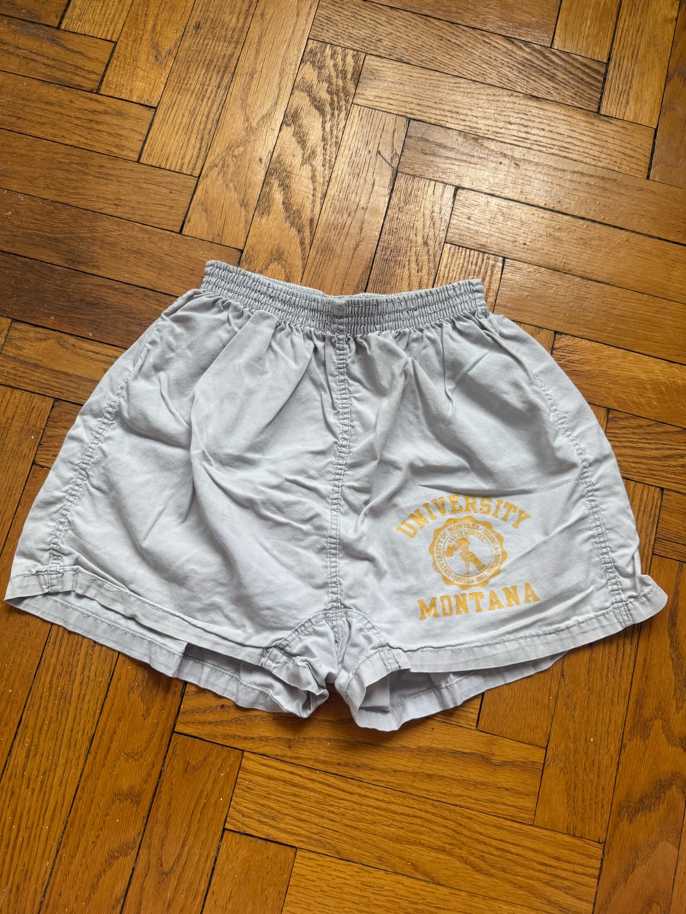 Vintage University Montana Women's Light Gray Athletic Shorts